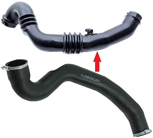 TURBORURY Compatible con manguera de intercooler Turbo Ford Focus II Focus C-MAX C-MAX CABRIOLET 2.0 TDCI 1530297 1344155 1324645 1324644 6M51-6K863-JA 6M516K863JA