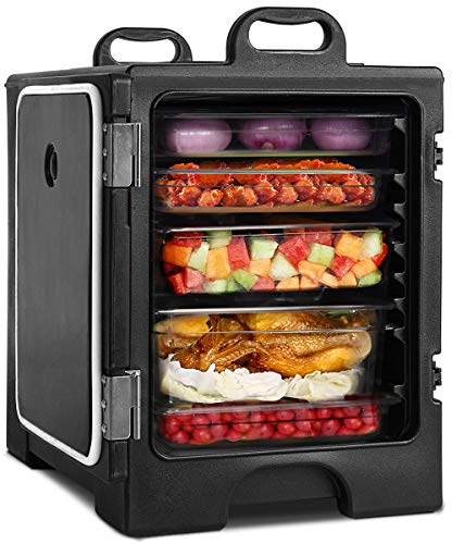 COSTWAY 77L Isolierbox Speiseträger Kühlbox Speisen Wärmebehälter Thermobox Speisetransportbehälter Kapazität für Kantinen und Restaurants