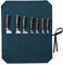 Chefs Knife Roll Bags, 16oz Waxed Canvas Knife Holder (7 Slots & Tie Rope), Portable Knife Pouch for Home Kitchen Professional Chef Culinary School - Dark Green