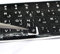 English Replacement Non Transparent Black Stickers with White Letters - Suitable for ANY Laptops and Keyboard (Hebrew)