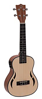 DIMAVERY UK-800 Concert Ukulele, Fichte | Konzert-Ukulele mit Tonabnehmer