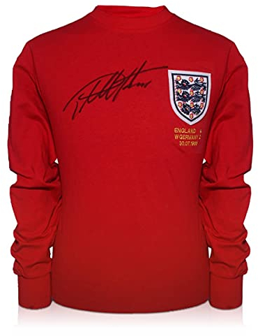 Exclusive Memorabilia Sir Geoff Hurst Signed England 1966 World Cup Football Shirt