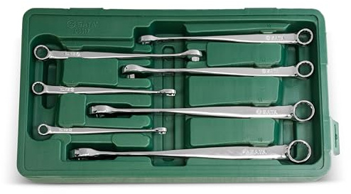 SATA X-Beam Ringmaulschlüssel Satz XL, 7-tlg. ST08017 (Ringmaulschlüsselset) Typ: X-Beam/Arbeitsbereich: Metrisch, Kombischlüssel verfügen über eine Ringseite und eine Maulseite