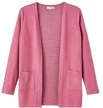 NAME IT Mädchen Strickjacke NKFVICTI LS Knit Card L, Größe:146/152, Farbe:Rose Wine