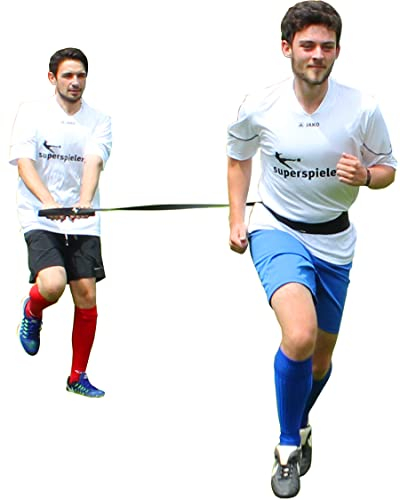 SPORTIKEL24 Sprintgurt für Fitness- und Schnellkrafttraining mit Bauchgurt