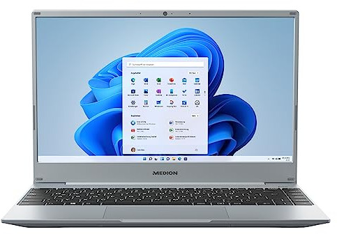 MEDION E14308 35,5 cm (14 Zoll) Full HD Notebook (AMD 3020e, 4GB DDR4 RAM, 128GB SSD, HD Webcam, Win 11 Home im S Modus)