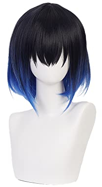 OSIAS Farbverlauf Hashibira Inosuke Cosplay Perücke für Mann und Jungen
