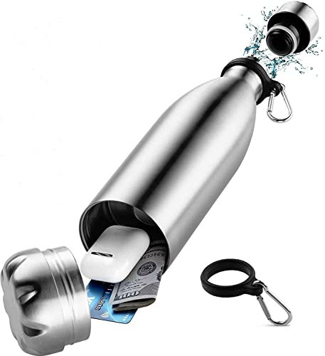 Omana Boîte de rangement en acier inoxydable pour cacher les clés - Capacité de 750 ml - Argenté