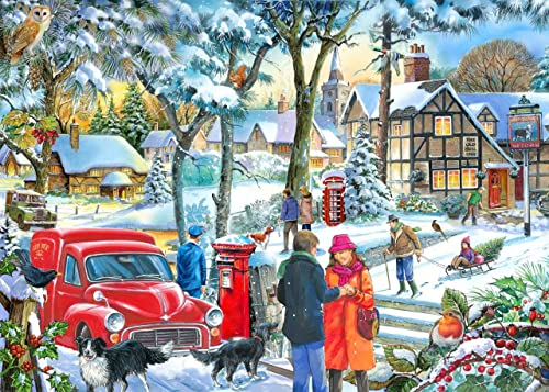 The House of Puzzles Puzzle mit Winterwünschen, 1000 Teile, für Erwachsene, illustrierte Künstler, malerische Landschaft, Deluxe-Puzzle-Geschenke