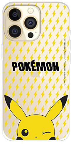 Pikachu Schutzhülle für iPhone 14 Pro Offizielles Pokémon Pihone-Hintergrund zum Schutz Ihres Handys, flexibles Silikon, offizielles Lizenzprodukt von Pokémon