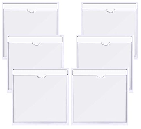 Parkscheinhalter für Auto Windschutzscheibe, 6 Pcs Transparent Selbstklebende Parkausweis Halterung für Parkscheibe Auto, Bewohnerparkausweis Hülle, Parkausweis Halter für Parklizenz 10,5x10,5cm