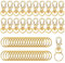 100 Pièces Porte Clef Mousqueton,Fermoir Mousqueton Or,Mousqueton Pivotant,25mm Anneaux Porte-cles,Attache Porte Clé Résistant Aux Couleurs,Porte Clé Mousqueton Amovible Pour DIY Décoration