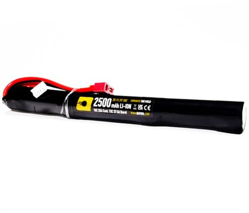 NUPROL Power 11.1v Li-Ion 2500mAh 3S Deans Battery Stick | Rate 10C @ 25A, Burst 15C @ 37.5A