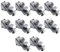OTOTEC 10Pcs Solar Panel Grounding Clamp Solar Rail End Clamp Adapter Earthing Clamps Accessories for Solar Mounting System Roofs Floors Carports