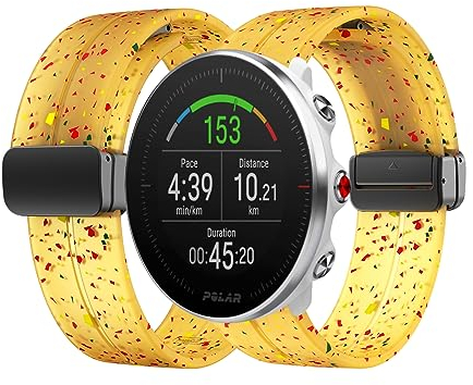 Silikon Armband für Polar Vantage m2 Magnetisch Armband 22mm Ersatzarmband Sport Silikon Weiches Armbänder mit Herren Damen Sportarmband mit Polar Vantage m2 Ersatzband (16,20mm)
