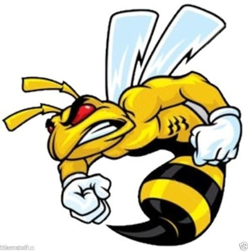 Wildebabsklbt 11 cm Hochwertiger Autoaufkleber Sticker Decal Selbstklebende Folie Super Bee Fighter Faust Wütend Stachel F1729