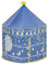 Baroni Toys Tente de Jeu Bleu avec Étoilet et Lunes pour Enfants 3 4 5 6 7 Ans, Sac de Transport, Tente de Jeu pour l'Intérieur et l'Extérieur, Maison Jeu pour Enfants, Cabane de Filles, 105x135 cm