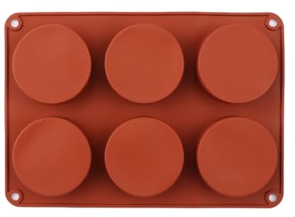 Luckious Brand Silicone Muffin Pan - 6 or 8 Cups Non-Stick Cupcake Molds, Food Grade Silicone Baking Tray for Making Egg Muffins and More