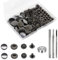 24 Sets Druckknöpfe Set, Basicon Messing Druckknöpfe Φ17mm Kupfer Druckknöpfe Metall Bronze Kleidung Druckknöpfe mit Fixierwerkzeug Kit für Leder Jeans Jacke Brieftasche Handtasche, Schwarz