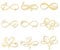 OLYCRAFT 9 Stück 4x4cm Unendlichkeits Liebesthema Aufkleber Valentinstag Aufkleber Selbstklebende Goldene Metallaufkleber Unendlichkeitsherz Metallaufkleber Für DIY Handwerk Telefondekoration