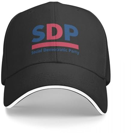 CIZIEOE Baseballmütze Basecap SDP Logo Baseball Cap Sonnenschutz Große Größe Hut Militärmütze Mann Damen Hüte für die Sonne Männer