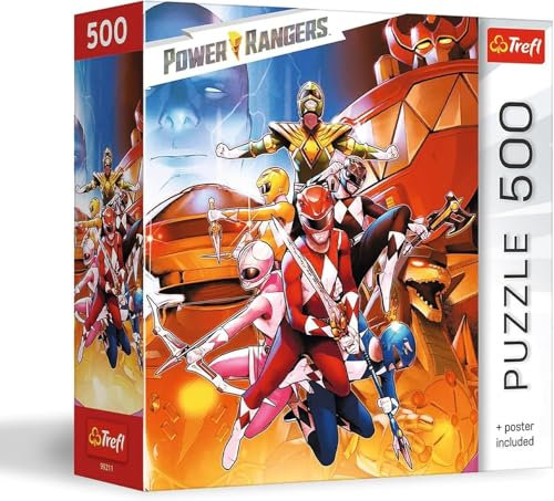Trefl Power Rangers - Undefeated Power Rangers - 500 Piece Jigsaw Puzzle 18.9 x 13.4 DIY Puzzle, Creative Fun, Classic Puzzle for Adults and Children from 10 Years Old