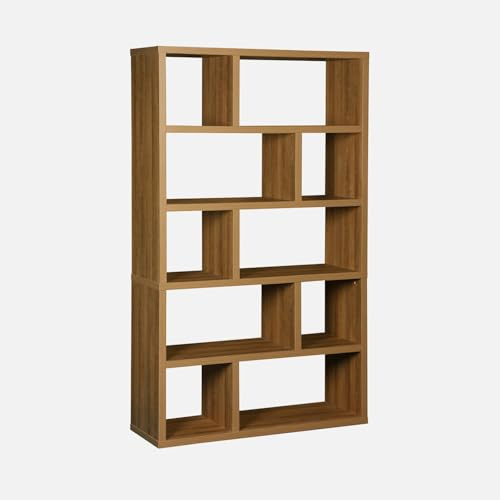 Alice's Garden sweeek - Asymmetrisches Bücherregal 5 Ebenen 10 Fächer, B 111,2 x T 39 x H 190cm