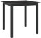 Homgoday Mesa de jardín negra 80 x 80 x 74 cm de aluminio y cristal, mesa de exterior, mesa de cocina, mesa de exterior, modelo 312200