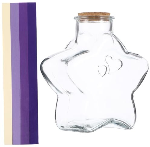 HOLIDYOYO Origami-glas Papiersterne Wunschflasche Einzigartiges Romantisches