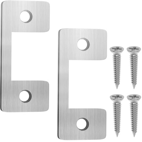 Placa de cierre ajustable para puertas exteriores, gran agujero para pestillos y cerraduras electrónicas, placa de seguridad para casa y apartamentos de alquiler, placa de cubierta con tornillo