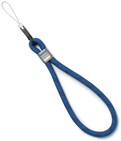 Ringke Rope Hand Strap, Wrist Size Durable Adjustable Polyester Thick Sturdy Wristlet String with Carabiner for Cell Phone Case, Earbuds, Camera, Gaming Console, ID Card Holder, etc. - Blue