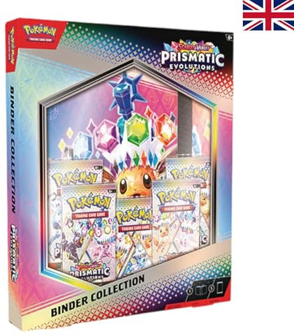 Pokemon - Prismatic Evolutions (Prismatische Entwicklungen) - Ordner Kollektion - ENGLISCH - Originalverpackt - mit LMS Trading Grußkarte