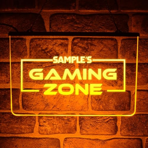 Custom LED Neon Gaming Sign – Personalised Gamer Room Wall Decor Display Light for Bedroom, Man Cave, or Kids Room (Multi-colour)