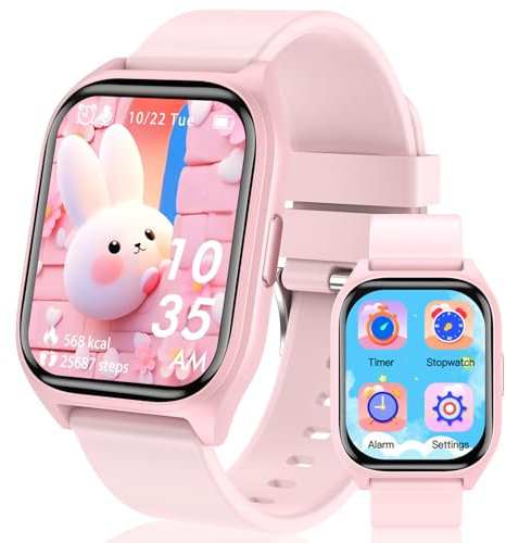 clleylise Smartwatch Kinder, Kinder Smartwatch - Fitnessuhr Kinder kinderuhr mit Schlafüberwachung, 19 Trainingsmodi, Kalorienzähler, Wecker - Geschenke für Jungen, Mädchen und Teenager ab 4 Jahren