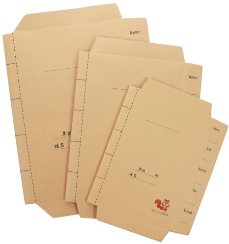 OSALADI Buchcover Kraftpapier 30 Stück Verstellbare Buchumschläge Für Lehrbücher Schulbücher Und Hausaufgabenhefte Mit Notizfeld Schutz Vor Schmutz Fettigen Fingern Und Stiftmarken