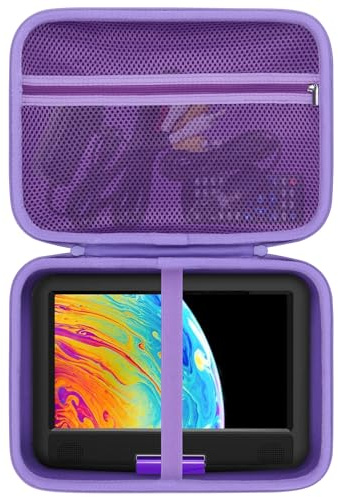 Peyyargo Protective Case for 10.5-11.5 Portable DVD Player (Purple) | Fits DBPOWER, ieGeek, MEGATEK and WONNIE, Hard EVA Shell, Shock & Scratch Resistant, Portable Bag, DVD Accessories