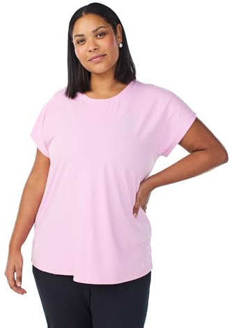Zizzi Active Sportshirt Damen große Größen - Rundhals, schnelltrocknend | Funktionsshirt aus 88% Polyester und 12% Elastan, schnelltrocknend und elastisch, locker für Training und Alltag