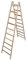 Krause 170125 Sprossen Doppel Leiter Holz, 2x10 Sprossen