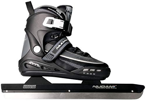 Schreuders Sport Kinder Nijdam Polyamid Softboot verstellbar Figur Skate, Kinder, 3428-ZWA-38-41, schwarz/anthrazit, Size 38-41