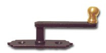 Fensterreiber Antik mit Messingknopf, 20 mm, Stahl schwarz lackiert ; 1 Stück