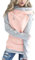 Aitos Pulli Damen Hoodies Damen Pullover Kapuzenpullover Sweatshirt Pulli Zweifarbige Longsleeve Tops Doppelte Kapuzenpulli Casual,A-rosa,S