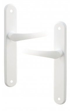 Poignée de porte Chamrousse entraxe 165mm en aluminium laqué blanc