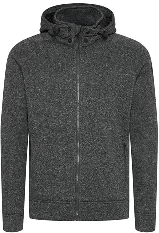 Indicode IDChillingworth Herren Fleecejacke Sweatjacke Jacke mit Kapuze, Größe:XL, Farbe:Grey Mix (914)