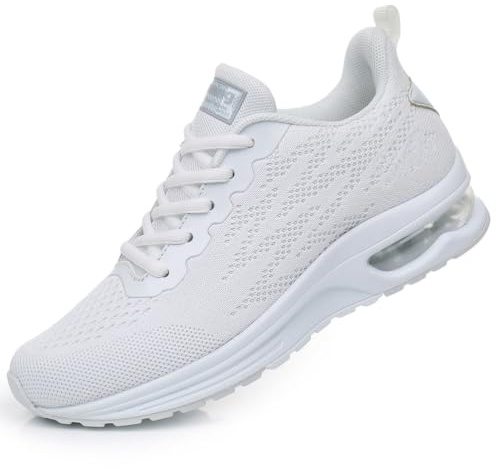 FLARUT Chaussures de Course à Pied pour Homme et Femme Chaussures décontractées Respirantes Coussin d'air pour Le Fitness Marche Légères Lacets Unisexe