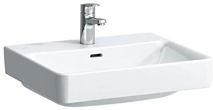 Laufen PRO S Aufsatz-Waschtisch, 3 Hahnlöcher, mit Überlauf, 600x465, weiß, Farbe: Weiß - H8169630001081