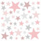 Little Deco Wandaufkleber 60 Sterne Kinderzimmer Mädchen Stars I rosa grau I Wandtattoo Schlafzimmer Wandsticker Set bunt selbstklebend DL404