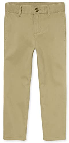 The Children's Place Boys Stretch Chino Pants,Flax Single,7