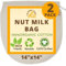 2025 NEW - 2 Pack XXL 14x14 Nut Milk Bag - 100% Organic Unbleached Cotton Easy To Clean Nut Milk Strainer/Cheesecloth Bags, Reusable for Straining Oat Milk, Almond Milk, Cheese making, Celery Juice