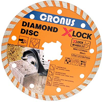 Professional Diamanttrennscheibe X-LOCK Ø125 mm in verschiedenen Ausführungen und Größen für Beton mit Segmenten