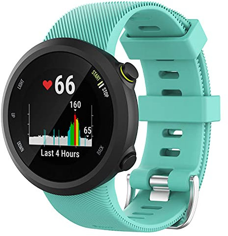 Braleto Bracelet Compatible pour Garmin Forerunner 45/45S Bracelet de Montre de Remplacement de Bande de Sport étanche en Silicone pour Forerunner 45/45S (Sarcelle)